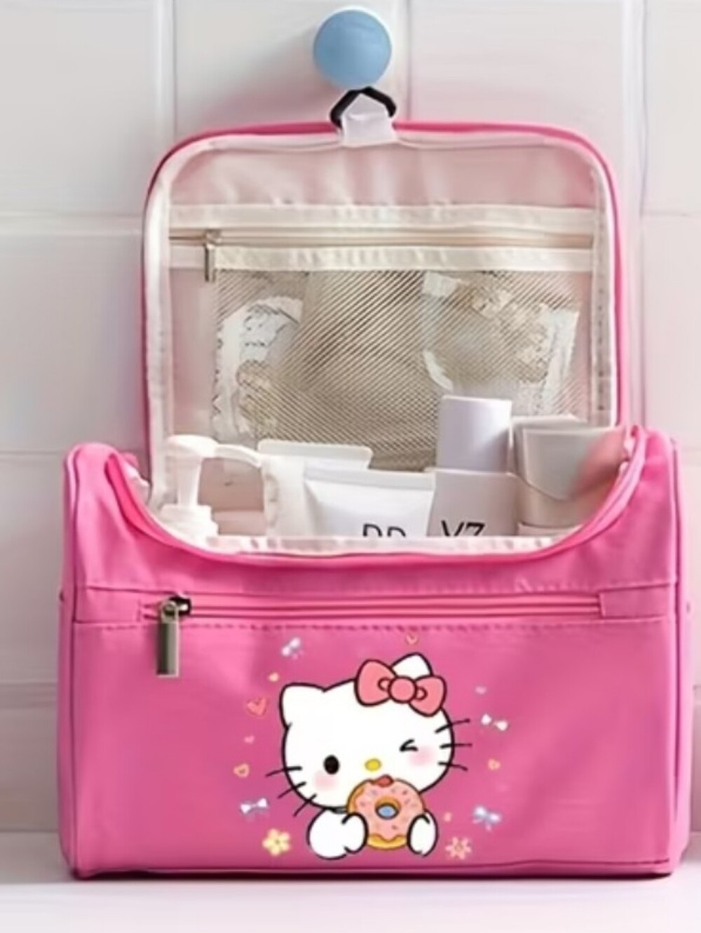 Blue-Sanrio Large Capacity Make-up/ Toiletry Bag. NWT. Retail $34 - Picture 4 of 6